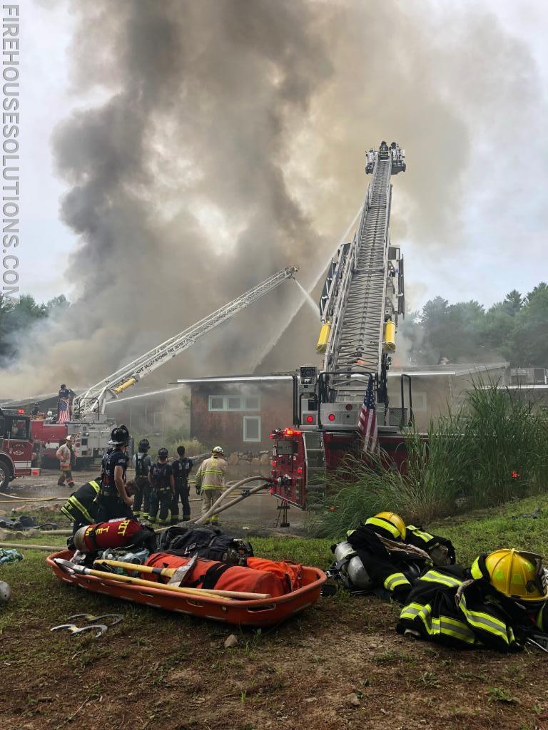 Almost every Southern League department responded to assist the Carolina Fire Department with a fire at the Meadowbrook Waldorf School in the summer of 2018. 